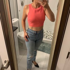 TOPSHOP pink crop top